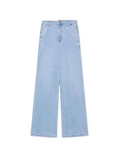 stone-washed wide-leg jeans by GCDS