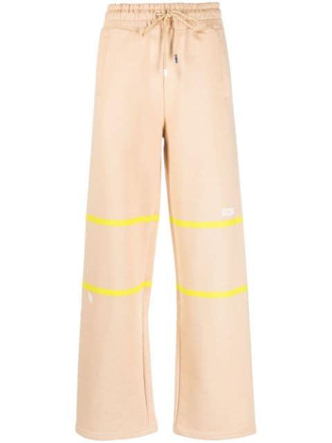 stripe-detail cotton sweatpants by GCDS