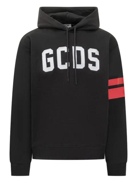stripe-sleeve hoodie by GCDS