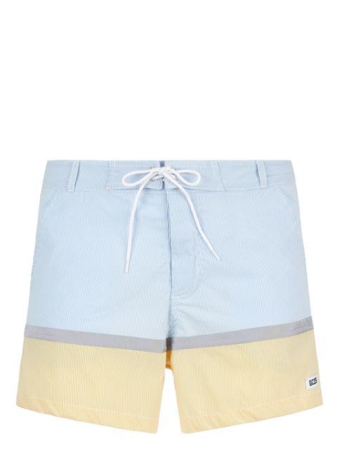 striped drawstring swim shorts by GCDS