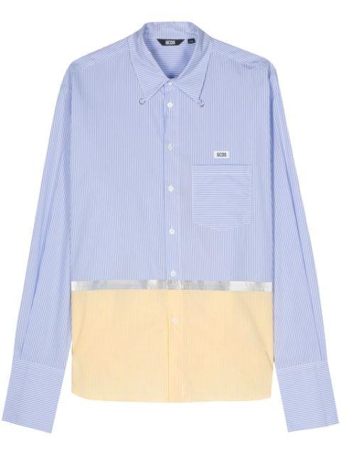 striped tape shirt by GCDS