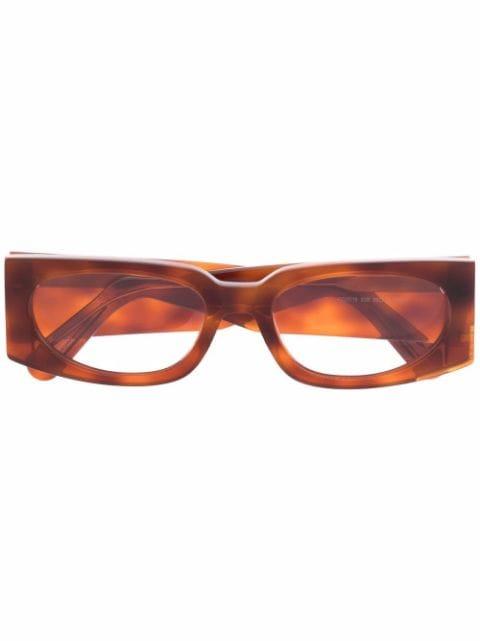 tortoiseshell rectangular-frame sunglasses by GCDS
