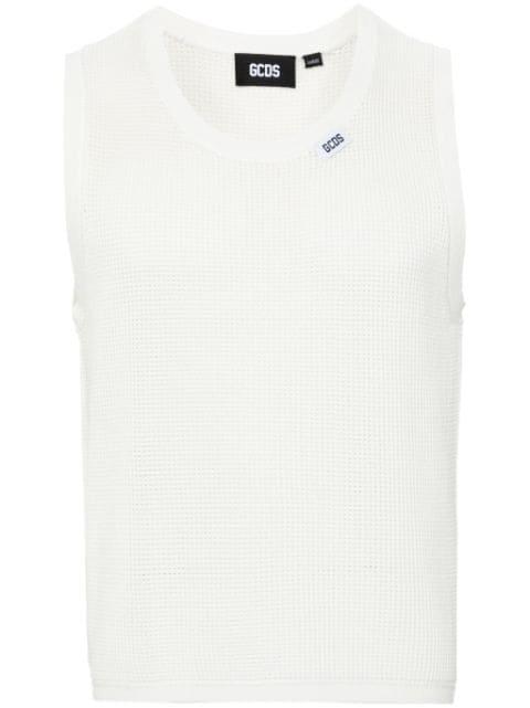 waffle-knit sleeveless jumper by GCDS