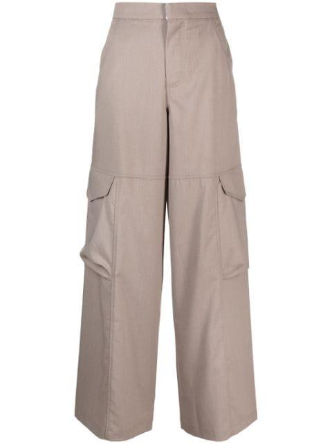 wide-leg cargo trousers by GCDS