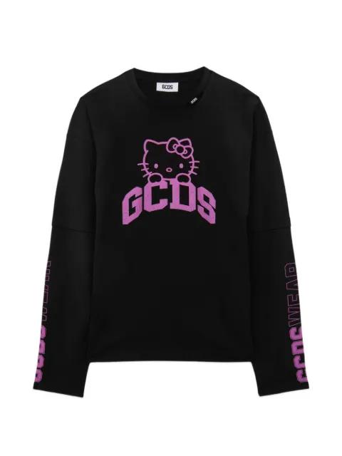 x Hello Kitty long-sleeved cotton T-shirt by GCDS