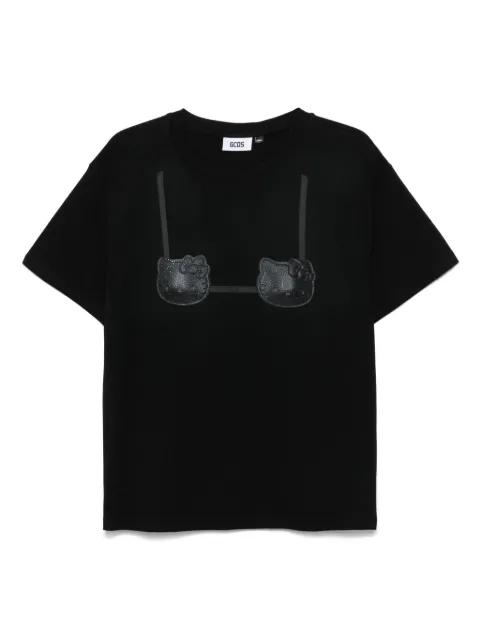 x Hello Kitty printed-bra T-shirt by GCDS