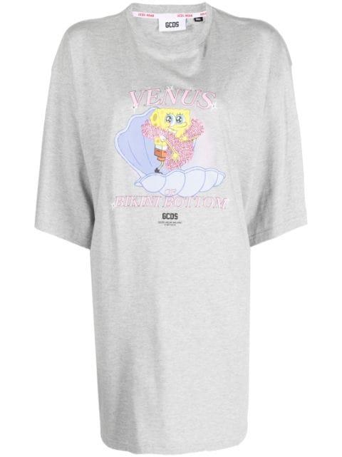 x SpongeBob printed cotton-jersey T-shirt dress by GCDS
