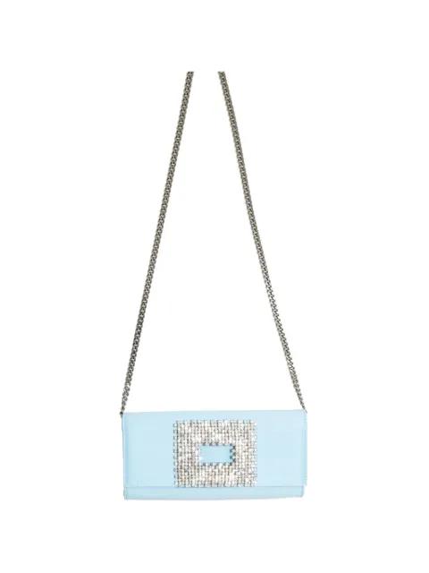 Bella crystal-buckle shoulder bag by GEDEBE