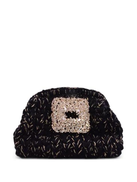 jewel-buckle clutch bag by GEDEBE