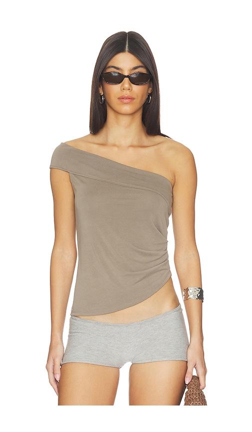 Geel Divina Top in Taupe by GEEL
