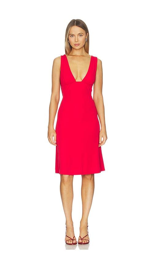 Geel Sabrina Dress in Red by GEEL