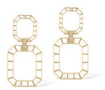 Gemella Jewels - Skeleton Earrings Diamond - Gold - - Only At Moda Operandi - Gifts For Her by GEMELLA JEWELS