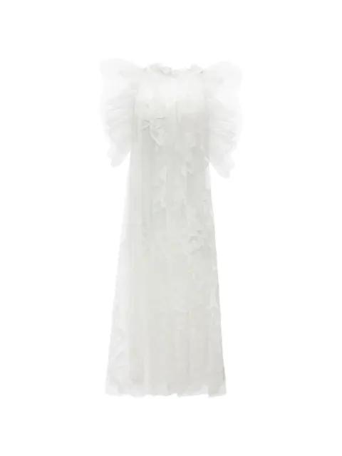 A-line embroidered midi dress by GEMY MAALOUF