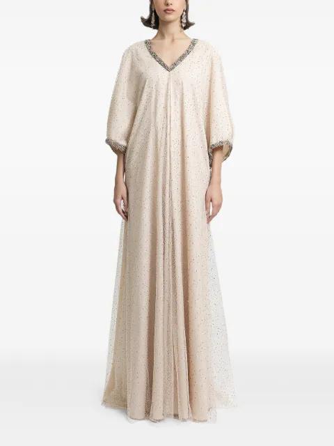 V-neck loose-cut maxi dress by GEMY MAALOUF