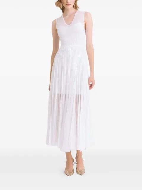 V-neck pleated midi dress by GEMY MAALOUF