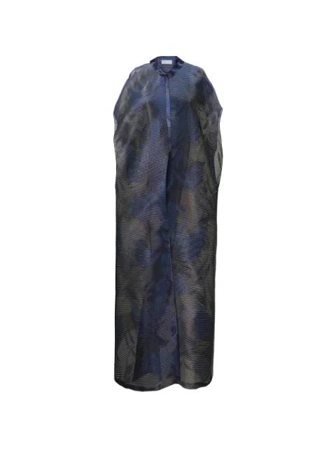 abstract-print pleated kaftan by GEMY MAALOUF