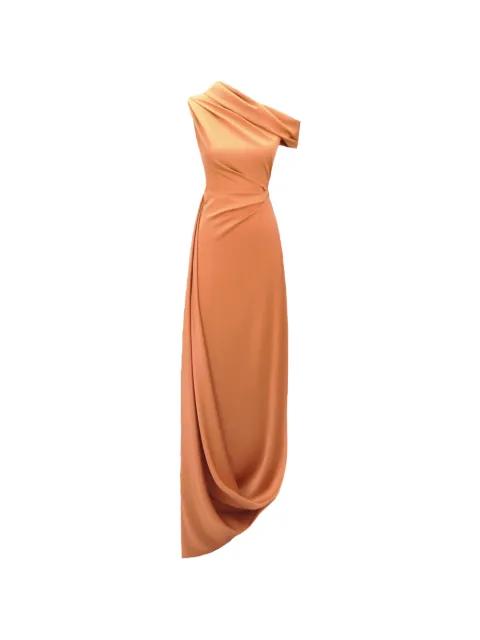 asymmetrical draped dress by GEMY MAALOUF