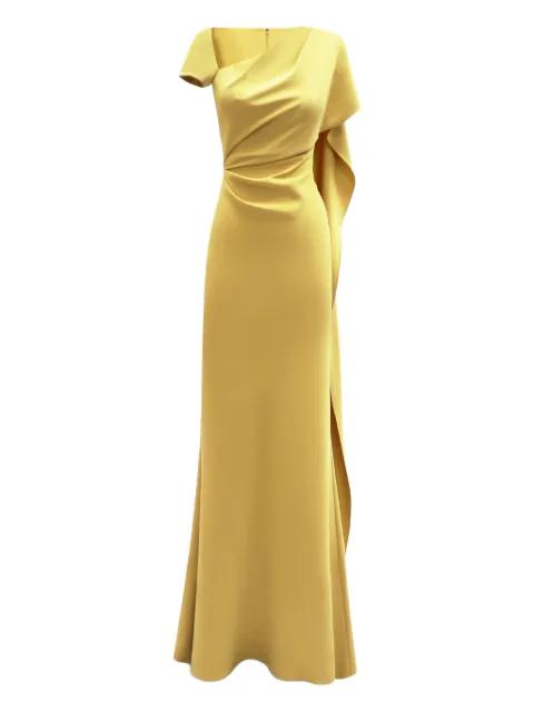 asymmetrical-neck gown by GEMY MAALOUF