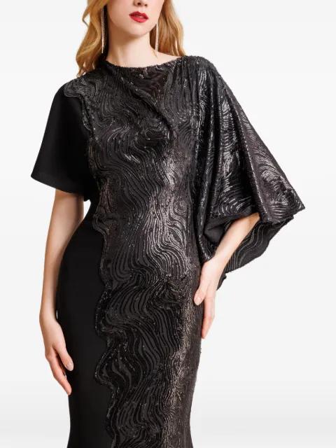 asymmetrical neckline maxi dress by GEMY MAALOUF