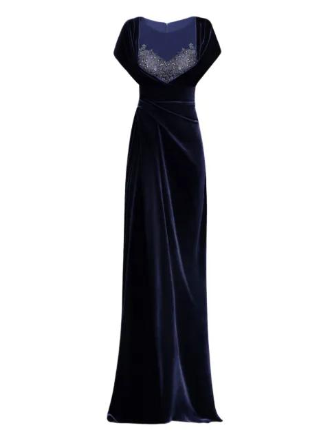 bead-embellished draped dress by GEMY MAALOUF