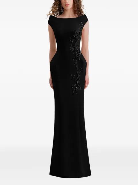bead-embellished floral-motif dress by GEMY MAALOUF