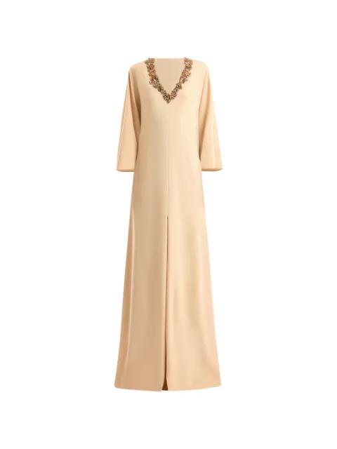 bead-embellished kaftan by GEMY MAALOUF