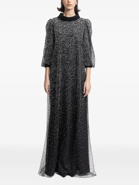 beaded-embellishment maxi dress by GEMY MAALOUF