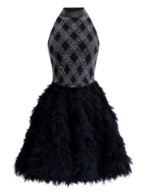 beaded high-collar dress by GEMY MAALOUF