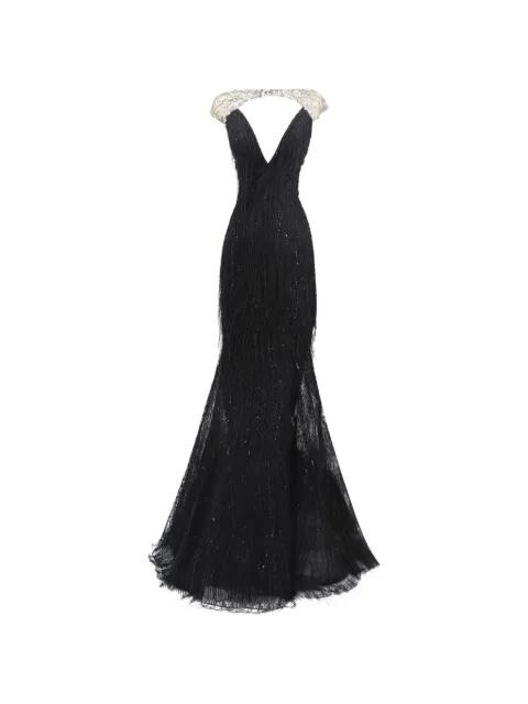 beaded maxi dress by GEMY MAALOUF