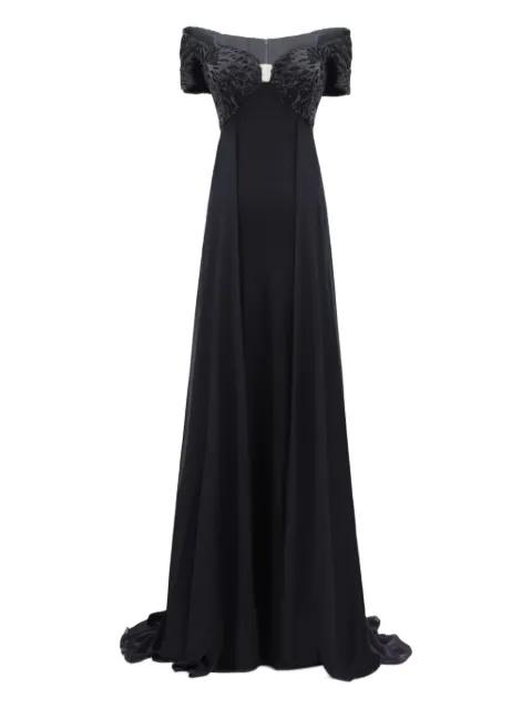 beaded off-shoulders dress by GEMY MAALOUF