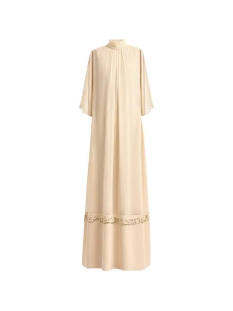 calligraphy-embroidered kaftan by GEMY MAALOUF
