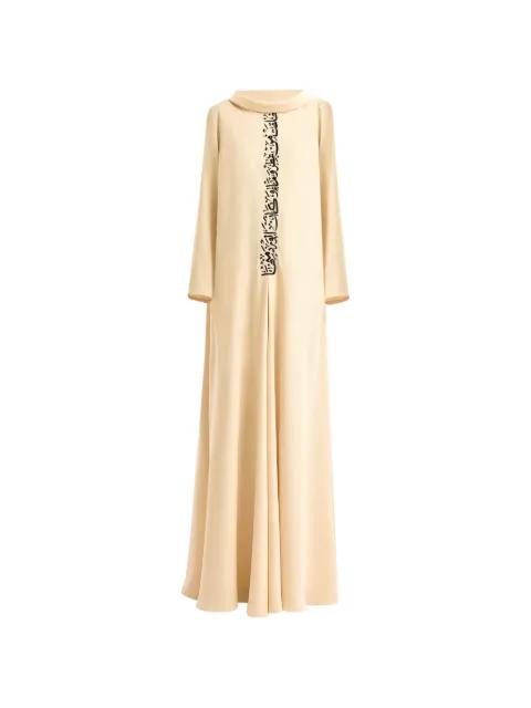calligraphy-embroidered kaftan by GEMY MAALOUF