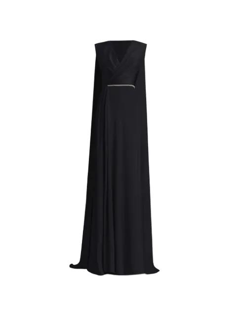 cape-back V-neck dress by GEMY MAALOUF
