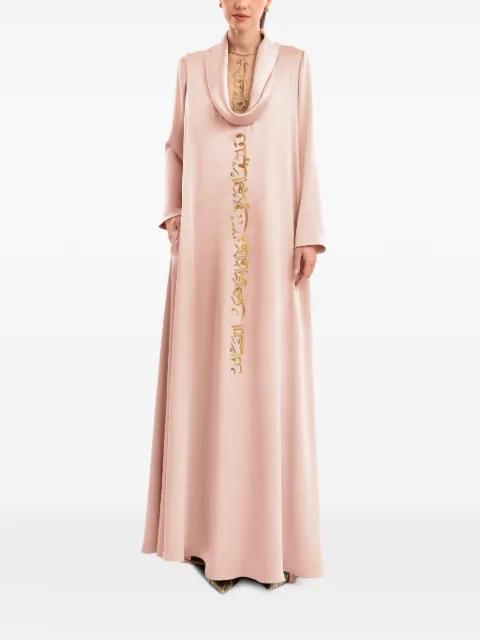 cowl calligraphy kaftan by GEMY MAALOUF