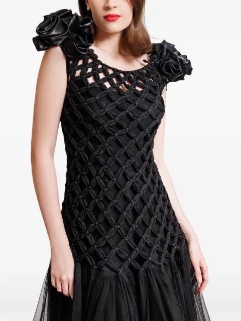 crochet tulle maxi dress by GEMY MAALOUF