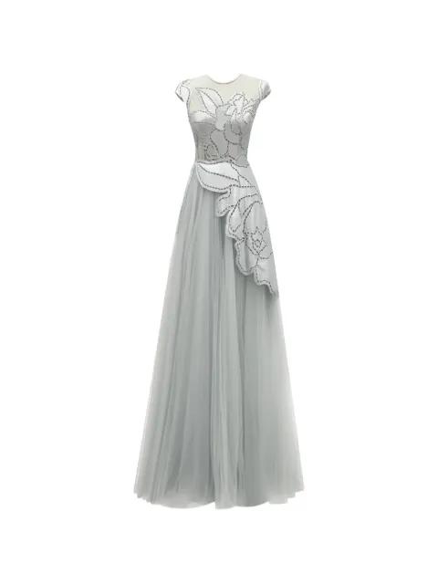 cut-out short sleeves dress by GEMY MAALOUF