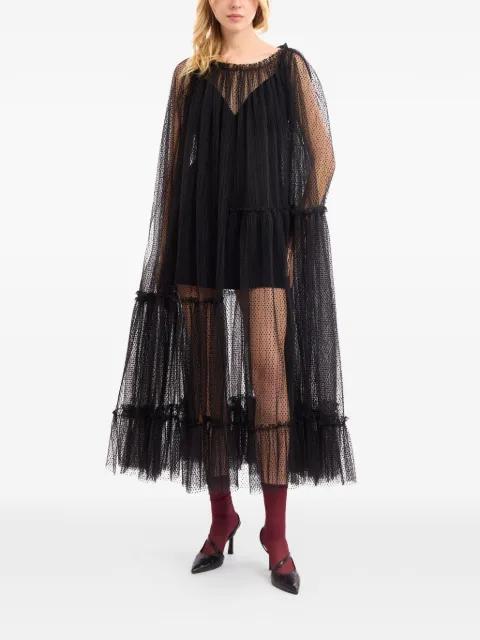 dotted tulle midi dress by GEMY MAALOUF