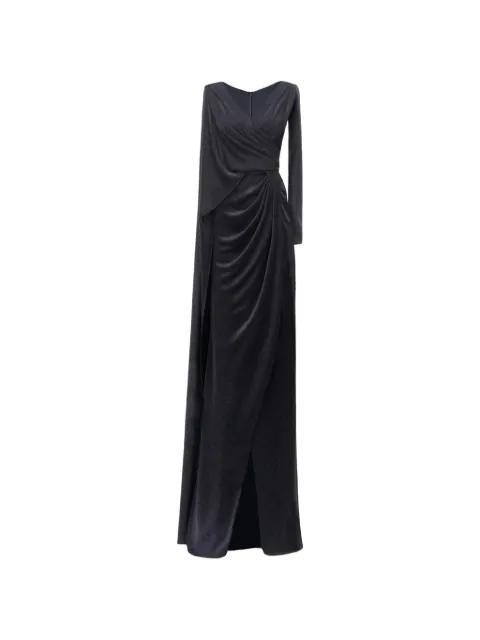 draped cape-sleeve dress by GEMY MAALOUF