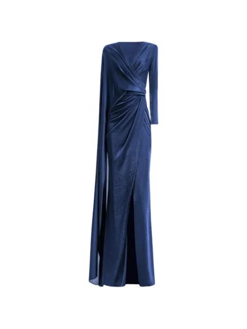 draped cape-sleeve maxi dress by GEMY MAALOUF