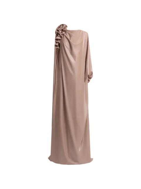 draped floral embellishment maxi kaftan by GEMY MAALOUF