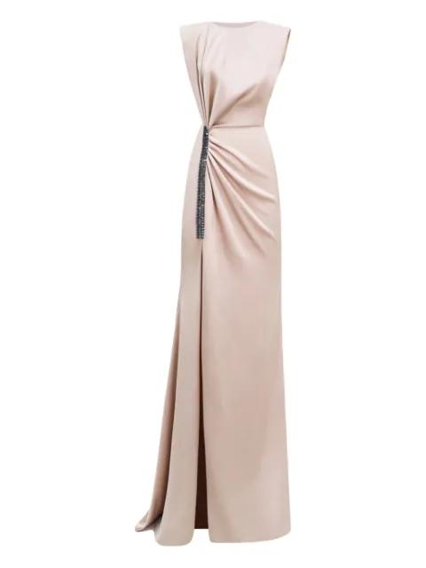 draped maxi dress by GEMY MAALOUF