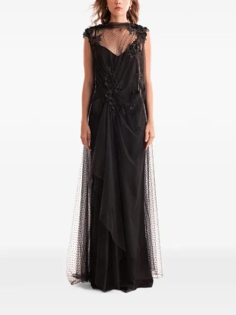 draped maxi dress by GEMY MAALOUF
