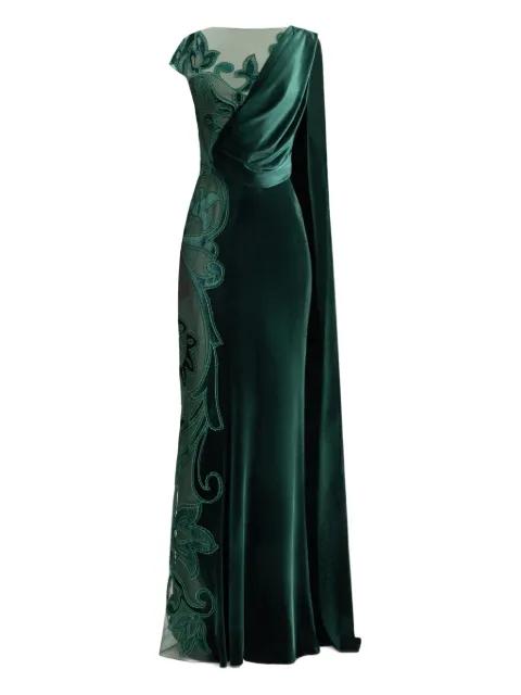 draped velvet dress by GEMY MAALOUF
