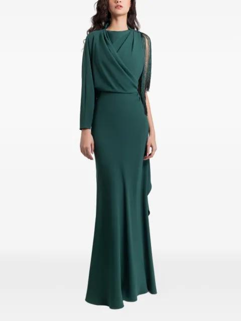 draping-detail maxi dress by GEMY MAALOUF
