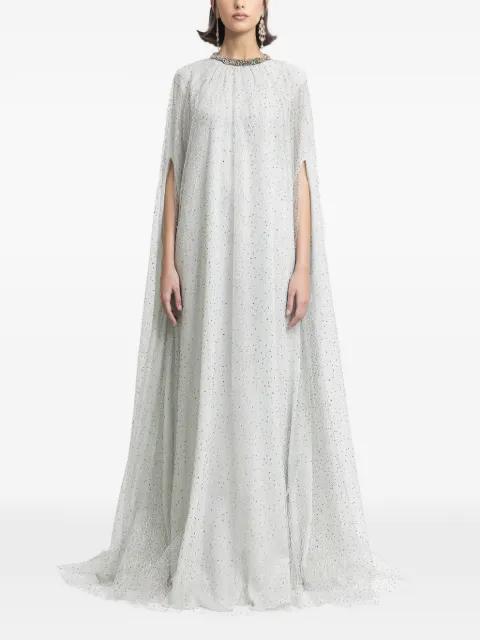 embellished-collar maxi dress by GEMY MAALOUF