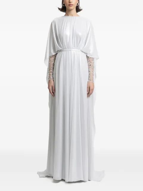 embellished-sleeve maxi dress by GEMY MAALOUF