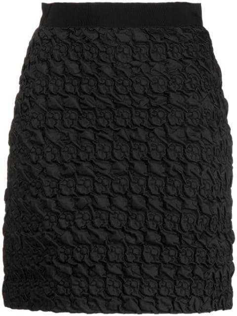 embossed-finish high-waist miniskirt by GEMY MAALOUF