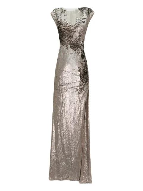 embroidered maxi dress by GEMY MAALOUF