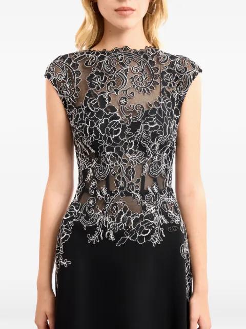 embroidered midi dress by GEMY MAALOUF