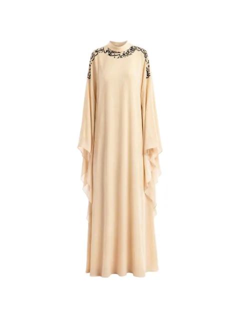embroidered-sleeve kaftan by GEMY MAALOUF